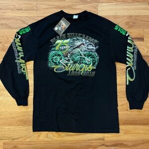 Black Hills Rally Sturgis 75 Years Black Long Sleeve Shirt